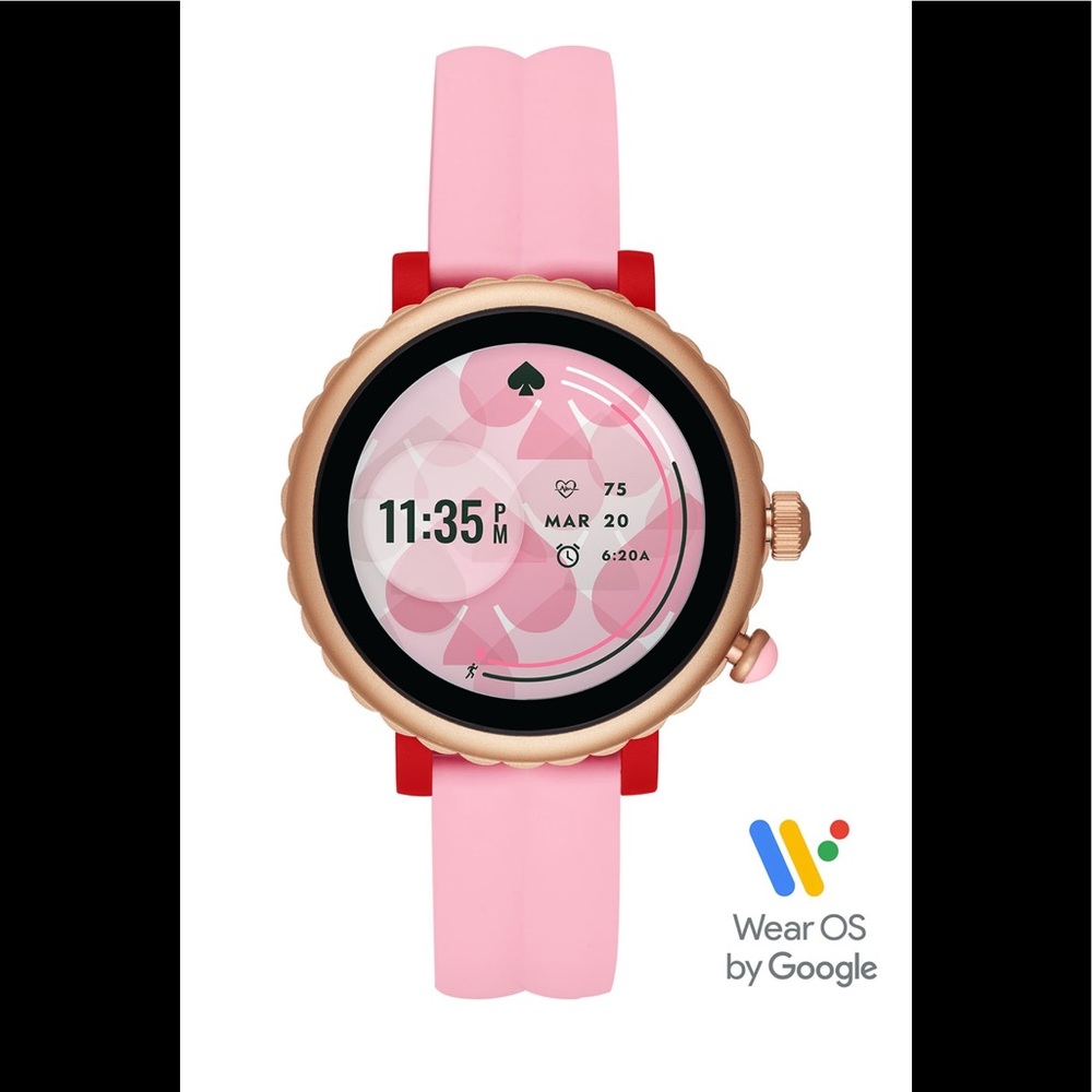 kate spade pink silicone scallop smart watch